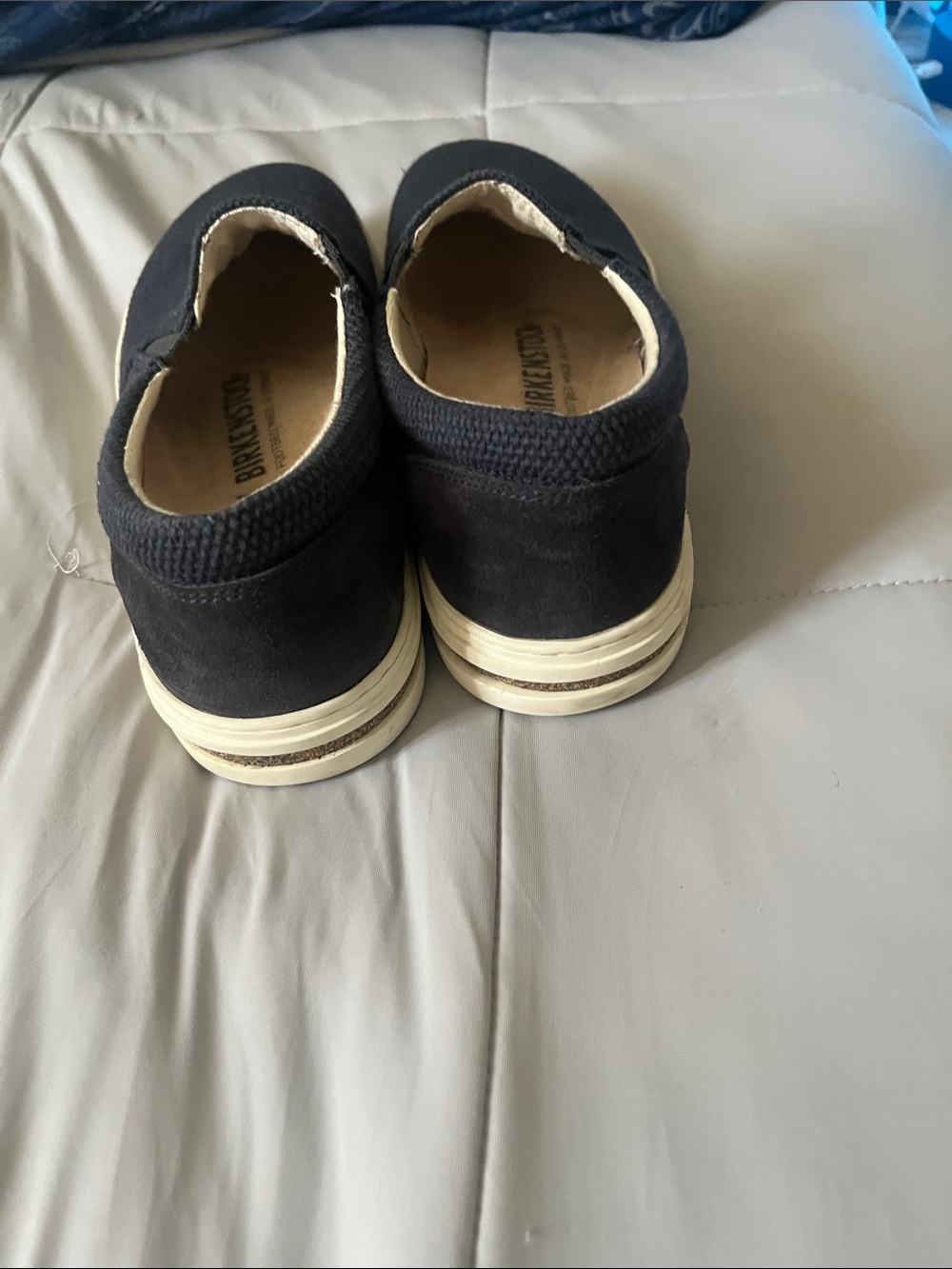 Birkenstock Kids Navy Canvas Slip-On Sneakers - Picture 3 of 7